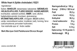 Blå Hjerte gaveæske med 4 chokolader