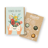 Gaveæske "Flowers for you" med 4 blomsterbomber