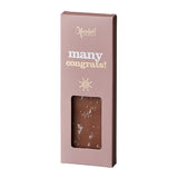 Chokoladeplade 'Many Congrats' fra Xocolatl. Ønsk tillykke med chokolade¨