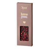Chokoladeplade fra Xocolatl med teksten 'I Love You'