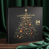 Johan Bülow lakridsjulekalender med 24 låger, fyldt med dansk gourmetlakrids, chokoladeovertrukne lakridskugler og Limited Editions.	