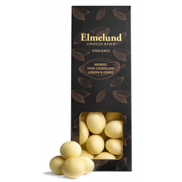 Elmelund Drage, mandel med hvid chokolade, kokos og lemon