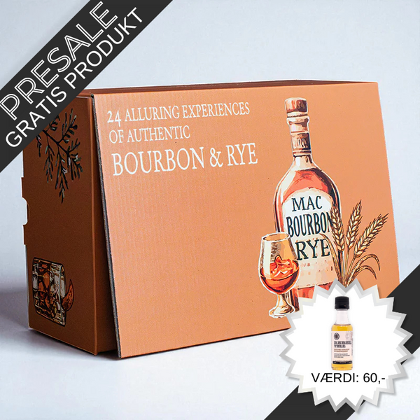 MacY julekalender med amerikansk-inspirerede whiskyer – 24 låger med Bourbon og Rye, daglige smagsoplevelser og QR-kode til viden og videoer om hver whisky	