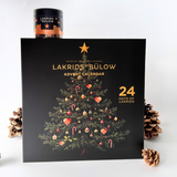 Lakrids by Johan Bülow lakridsjulekalender med 24 låger, fyldt med dansk gourmetlakrids, chokoladeovertrukne lakridskugler og Limited Editions.	
