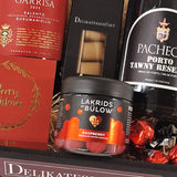 Gavekurv - med reserva portvin, rødvin og dansk lakrids