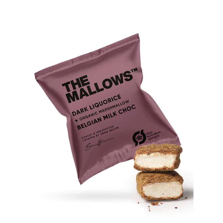 The mallows flowpack med lakrids og chokolade