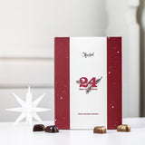 Julekalender fra Xocolatl med 24 stykker fyldt chokolade. Bestil online ved Delikatessehuset