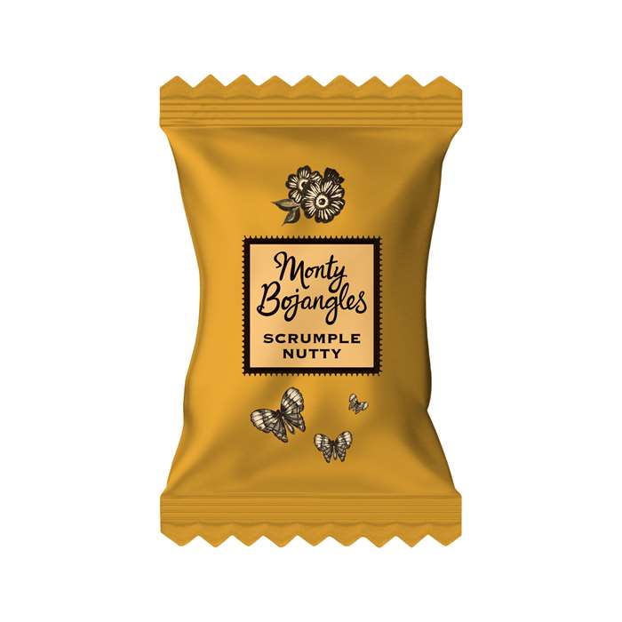 Chokoladetrøfler, enkeltindpakket. Monty Bojangles Scrumple Nutty