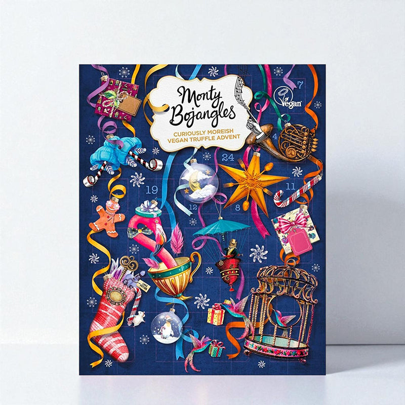 Vegansk julekalender, Monty Bojangles chokoladetrøfler. Bestil online hos Delikatessehuset.