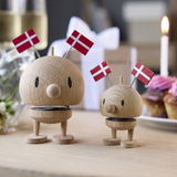 Celebration Bumble i egetræ med små flag til fødselsdag