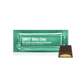 Minty Cindy bar, mørk chokolade med hvid chokolade, mint, matcha og knas.