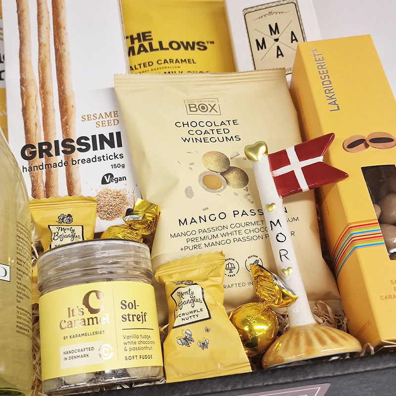 Stor gul gavekurv til verdens bedste mor