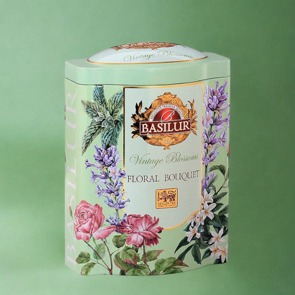 En aromatisk kombination af førsteklasses srilankanske grønne teblade og pebermynte, suppleret med en buket af hibiscus, rose, lavendel, jasmin og appelsinblomster.