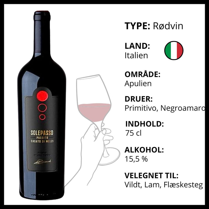Rødvin, Solepasso IGT Puglie Passito (Italien)