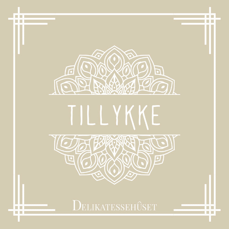 Kort - Tillykke (Beige)