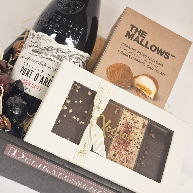 Gavekurv - med spansk rødvin og chokolade