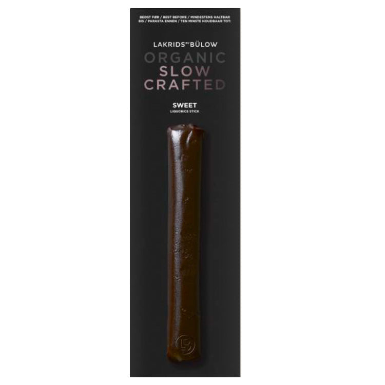 En stang Lakrids by Bülow Slow Crafted Sweet Liquorice Stick.