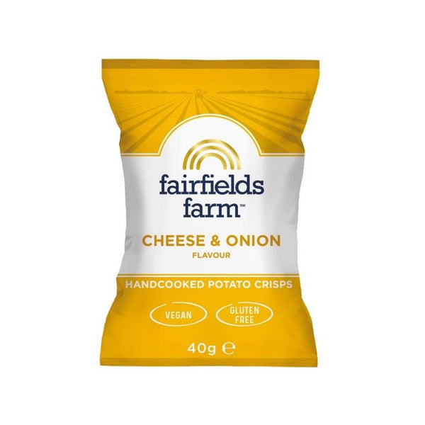 Tykke kartoffelskriver kogt i solsikkeolie, med en skøn smag af ost og løg fra Fairfields Farm