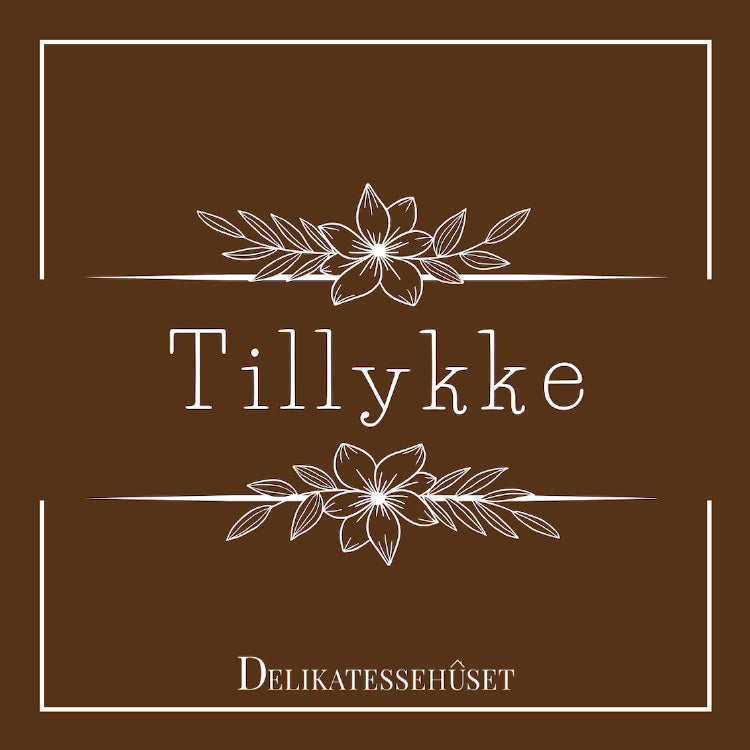 Kort - Tillykke (Brun)