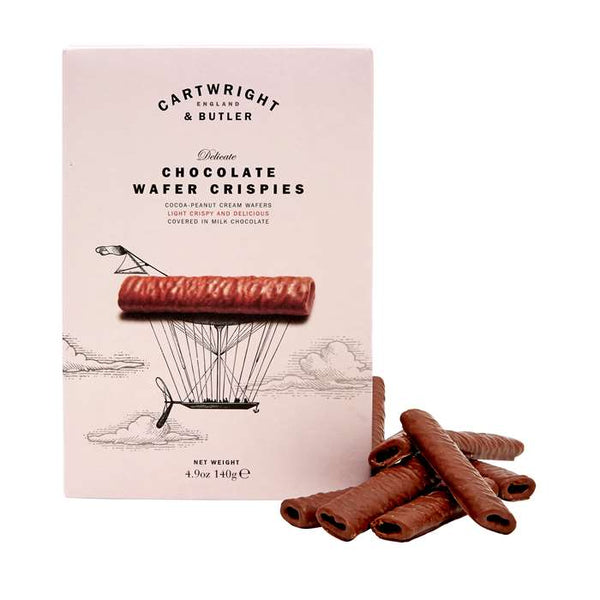 Vafler med chokolade. Cartwright & Butler choclate wafer crispies