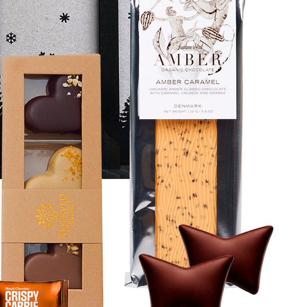 Adventskalender med dansk luksus chokolade (til to pers.)
