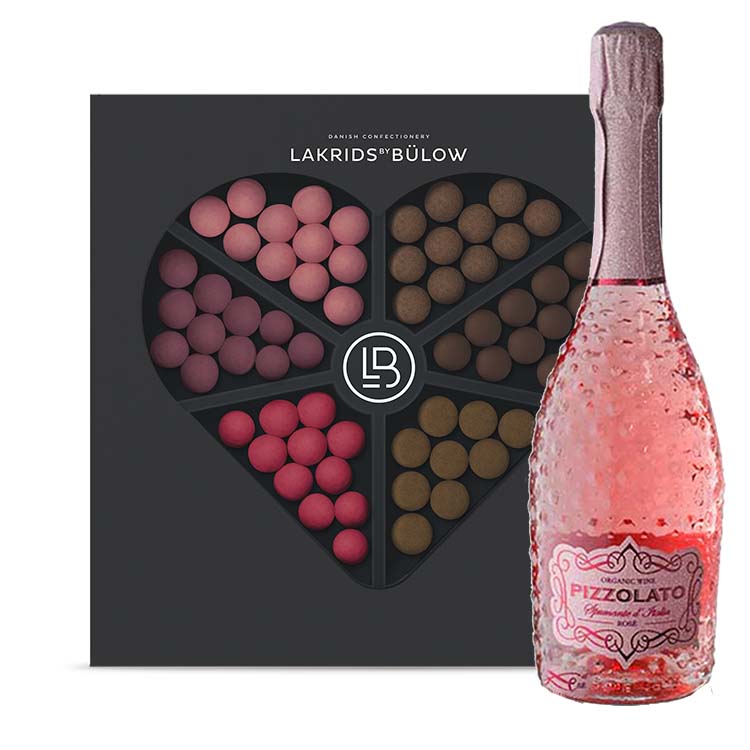 Lakrids by Bülow Love Selevtion Box med Spumante Rosé bobler