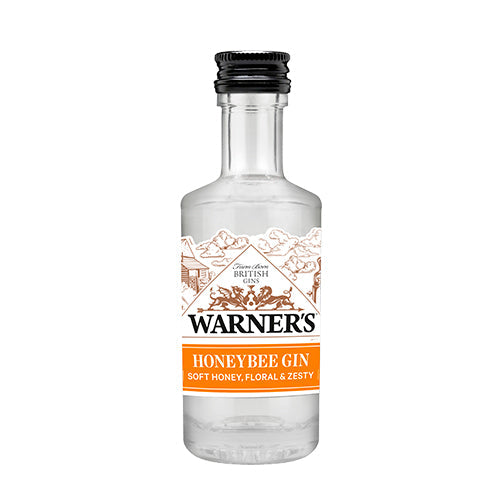 Warner's HoneyBee Gin, 5 cl. Honning gin. Miniature gin.