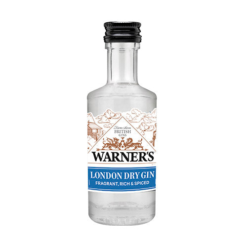 Warner's London Dry Gin 5 cl. Miniature gin.