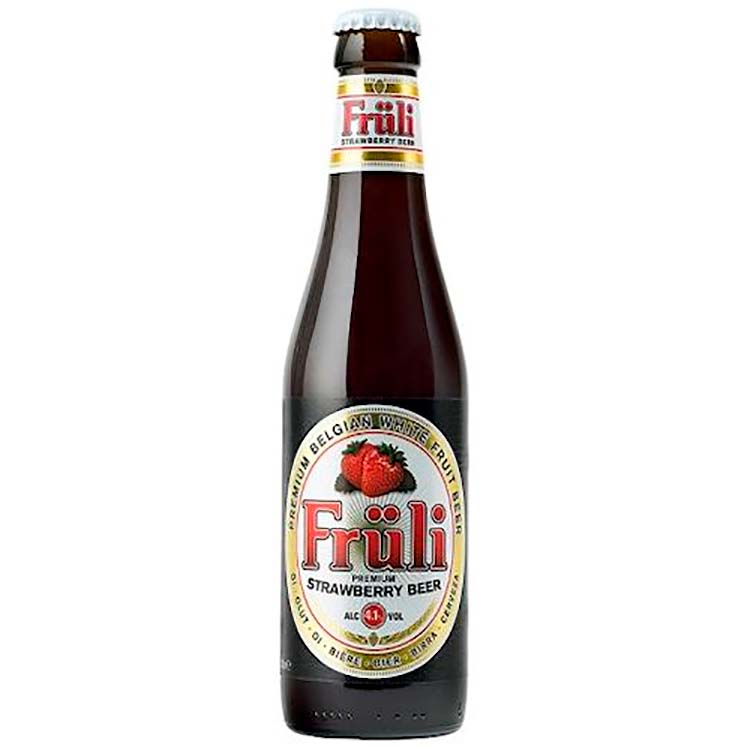 Früli er en fantastisk øl, med smagen af jordbær. Den består af en blanding af hvid øl og jordbær saft - en forfriskende øl med en skøn smag!